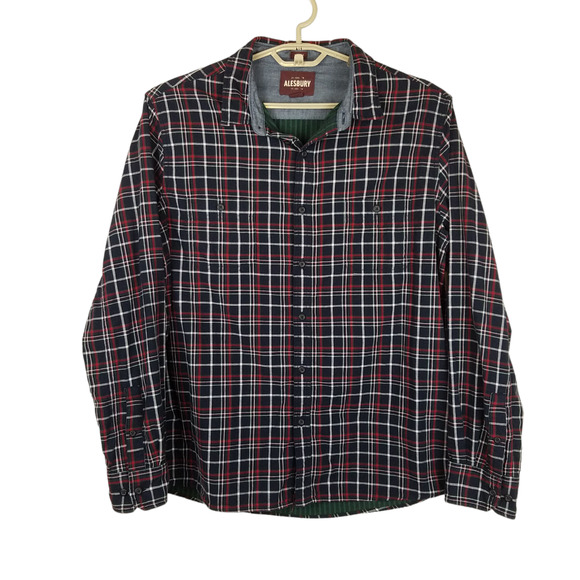 Alesbury Shirt XL Multicolor Window Pane Plaid Double Layer Button Long Sleeve - Picture 1 of 11